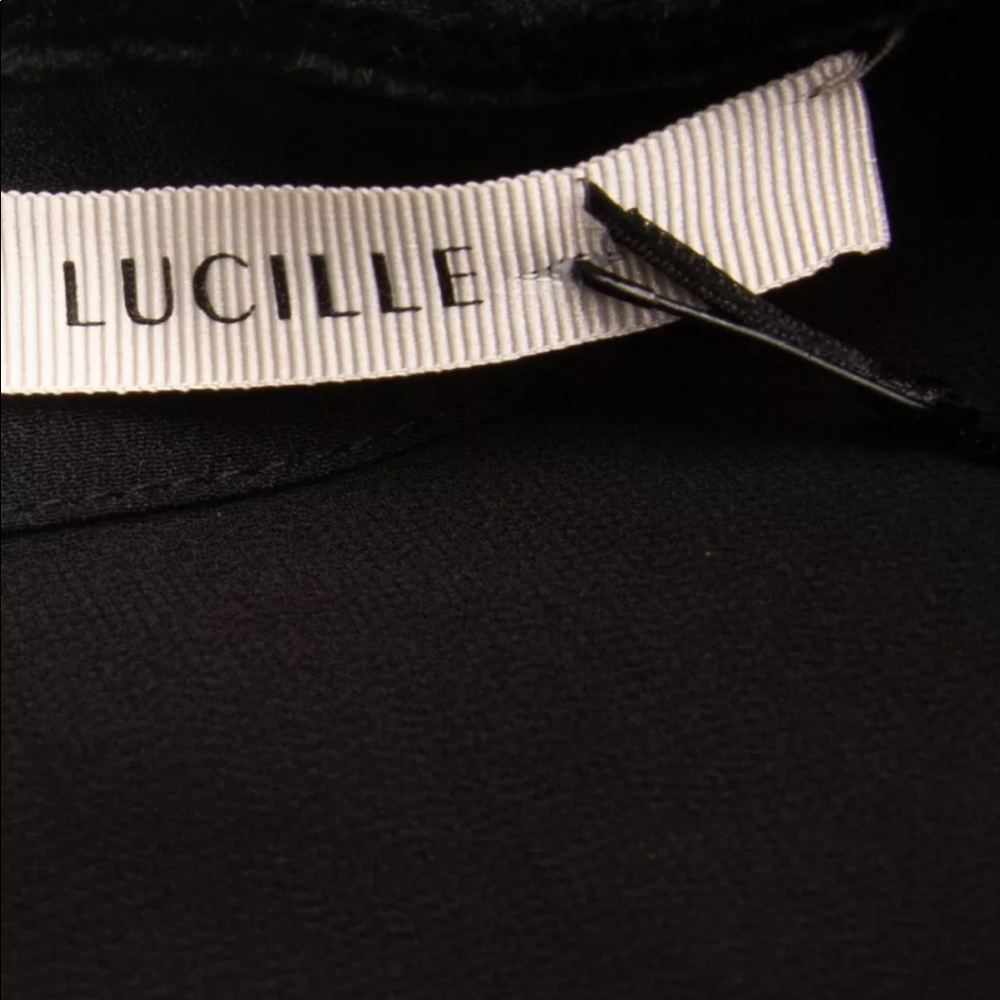 Bodycon Black Ruched Ruffle Insert Made in Italy - Picture 7 of 7